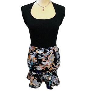 Heart & Hips NWOT Hi-Low Ruffle Mini Skirt L